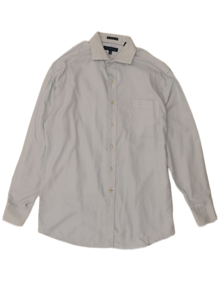Camisa masculina Tommy Hilfiger Regular Fit tamanho 16 grande algodão azul