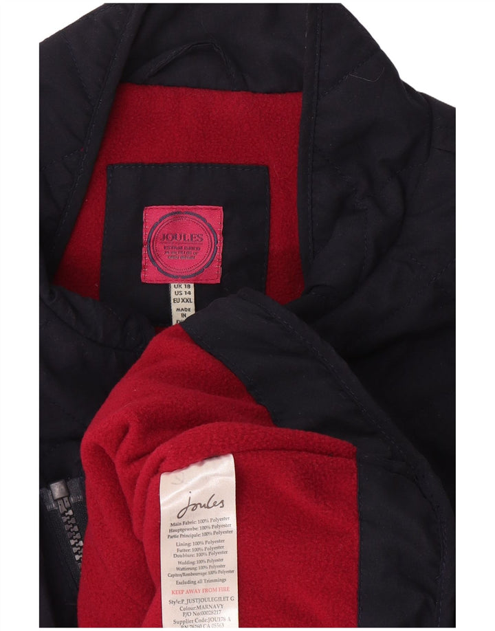 Gilet feminino acolchoado Joules UK 18 XL azul marinho poliéster