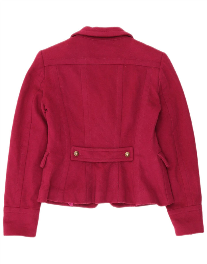 Jaqueta blazer feminina Gai Mattiolo com peito duplo IT 42 lã rosa médio