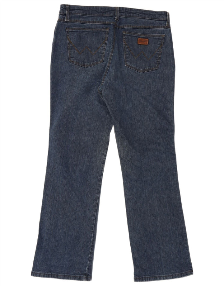 Wrangler feminino bootcut jeans W34 L30 azul marinho algodão