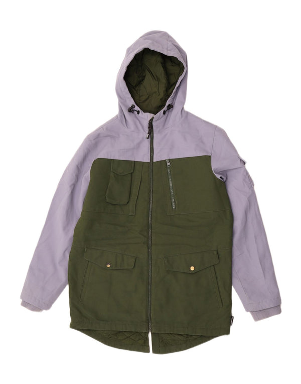 Jaqueta Vans masculina com capuz Loose Fit Parka UK 36 Small Khaki Colourblock