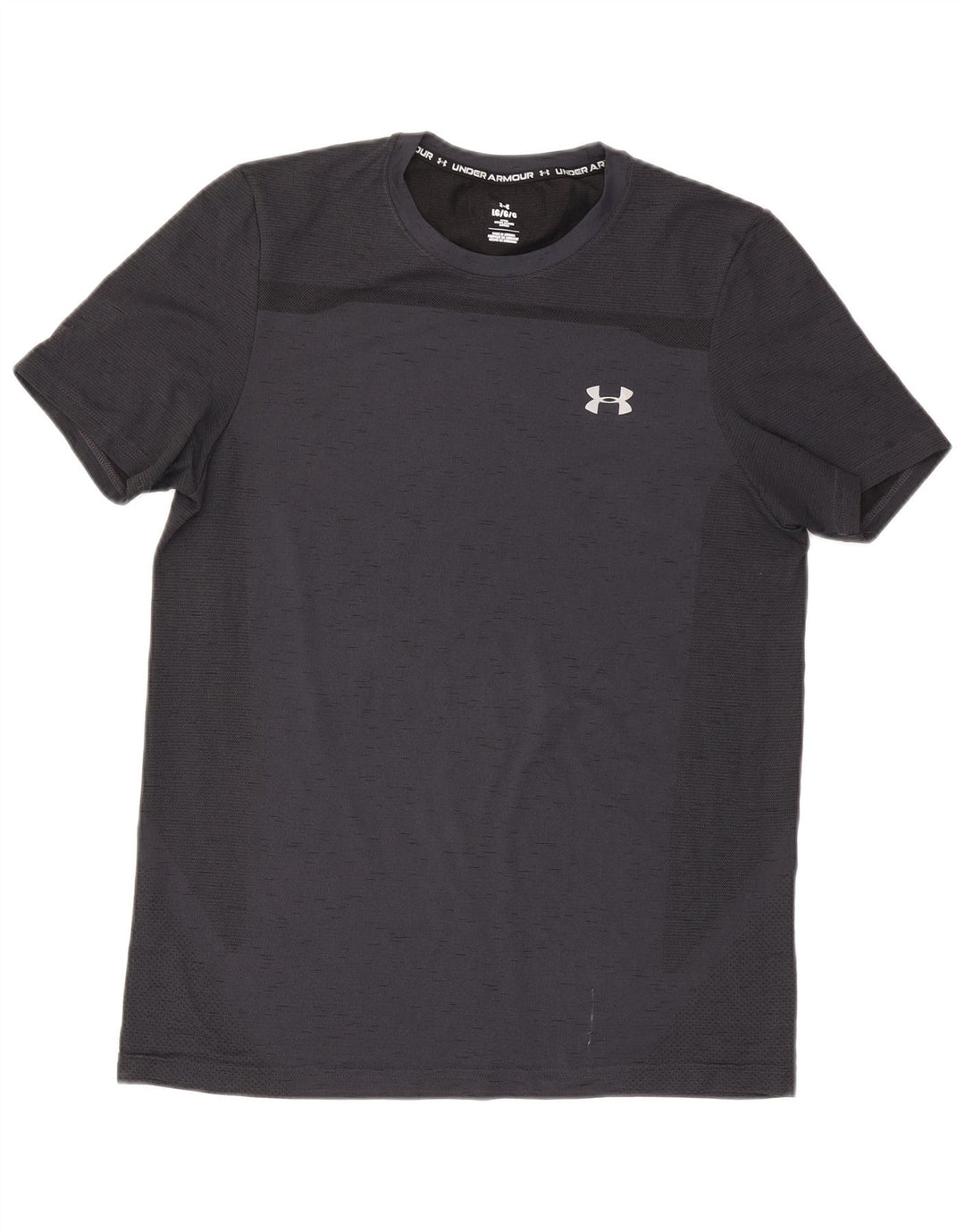 Under Armour Camiseta masculina justa grande cinza manchada