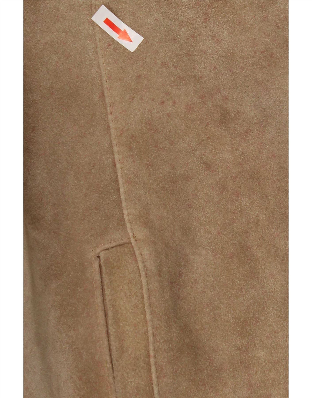 Jaqueta bomber de camurça feminina vintage EU 50 XL bege Colourblock poliacrílico