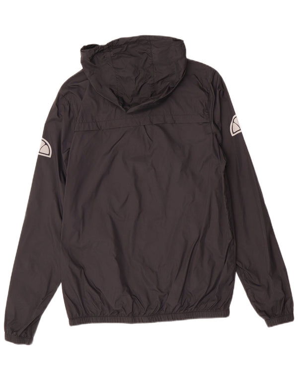 Ellesse Mens Hooded Anorak Rain Jacket UK 34 XS Poliamida Preta
