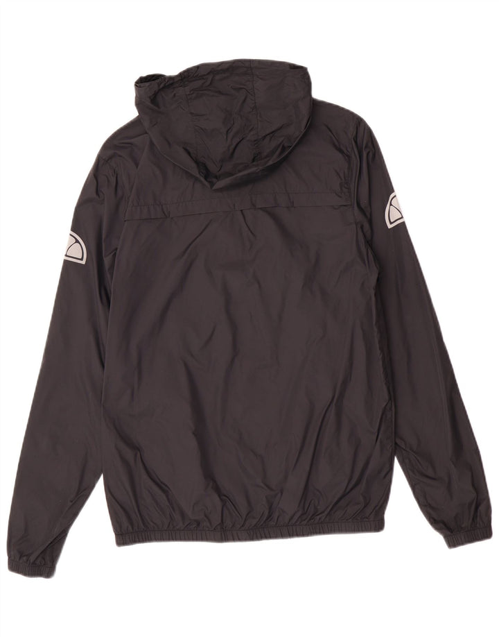 Ellesse Mens Hooded Anorak Rain Jacket UK 34 XS Poliamida Preta