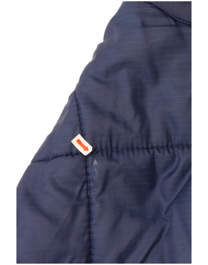 Jaqueta acolchoada masculina PUFFA UK 40 grande nylon azul marinho