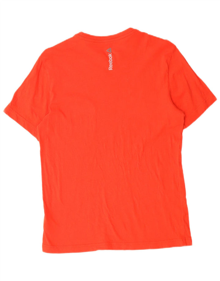 Camiseta gráfica masculina Reebok Top pequeno algodão vermelho