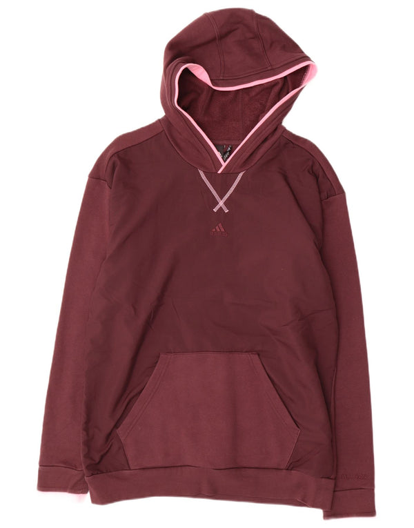 ADIDAS Meninas Hoodie Jumper 15-16 Anos Cinzento Poliéster