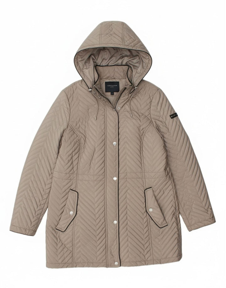 Sobretudo acolchoado feminino Dkny UK 16 grande cinza