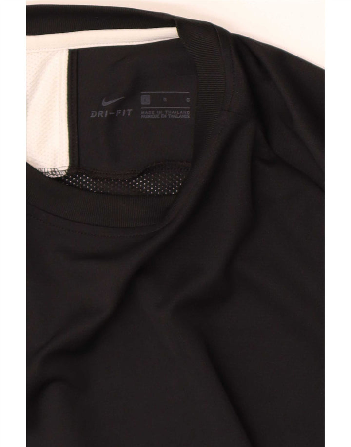 Camiseta masculina Nike Dri Fit Top grande bloco colorido preto