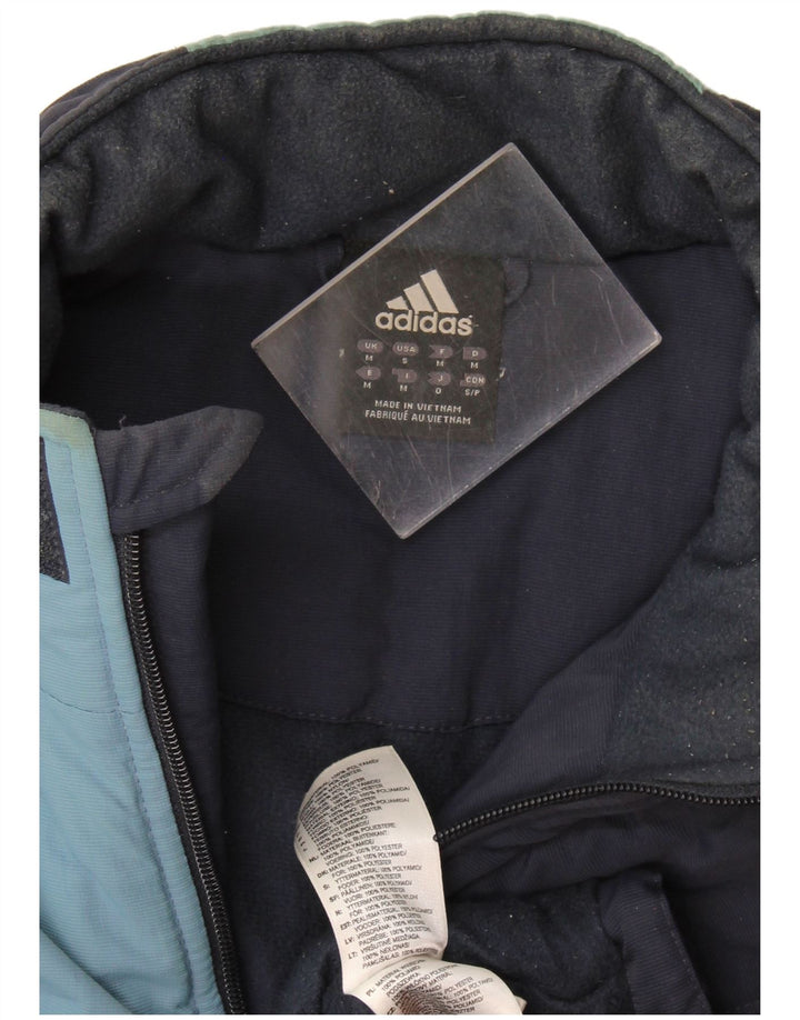 Jaqueta corta-vento masculina Adidas UK 38 médio azul marinho colorblock poliamida