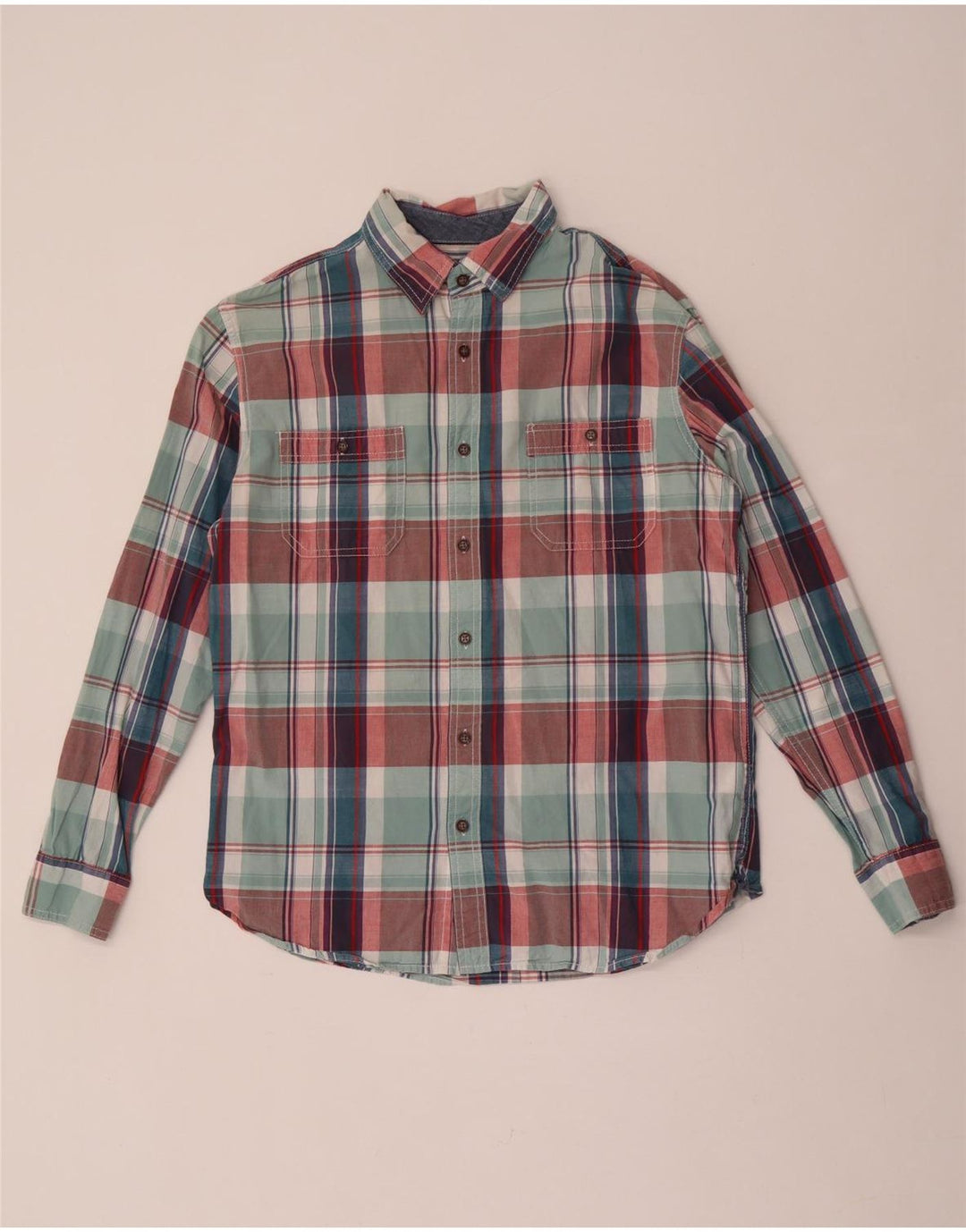 Camisa masculina Lee algodão xadrez verde médio