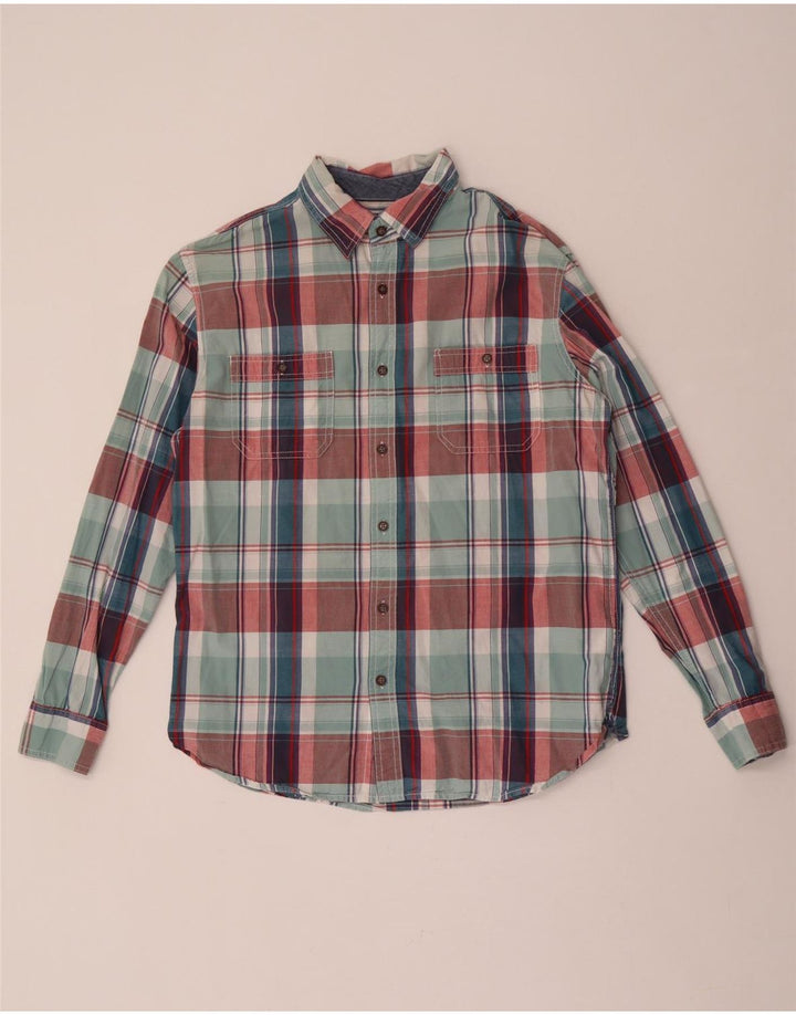 Camisa masculina Lee algodão xadrez verde médio
