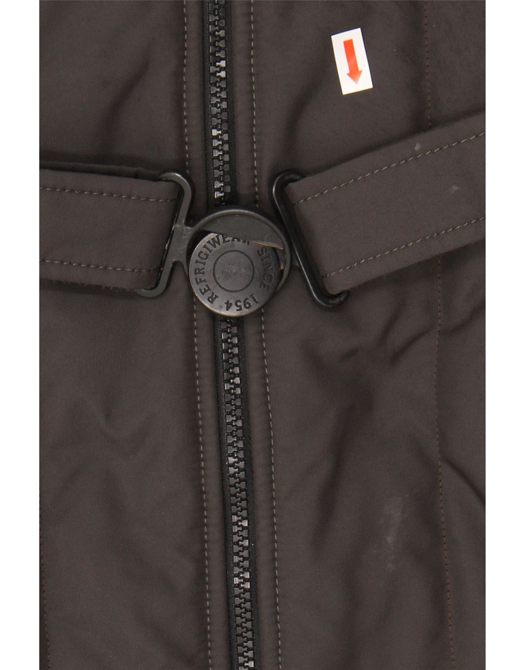 Casaco feminino acolchoado com capuz Refrigiwear IT 46 grande caqui nylon