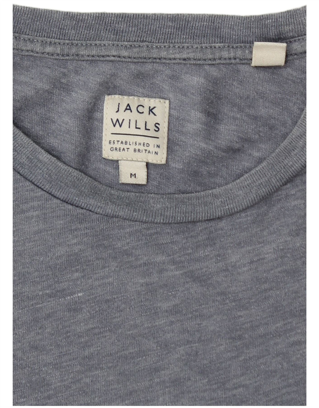 Camiseta masculina JACK WILLS Top médio azul manchado