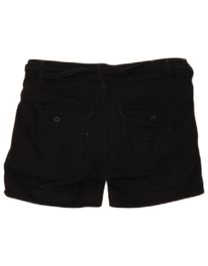 Shorts Chino feminino Tommy Hilfiger Pegged W29 médio preto algodão