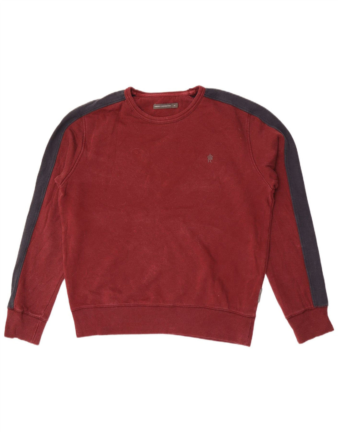 Moletom masculino French Connection Jumper médio marrom colorblock algodão