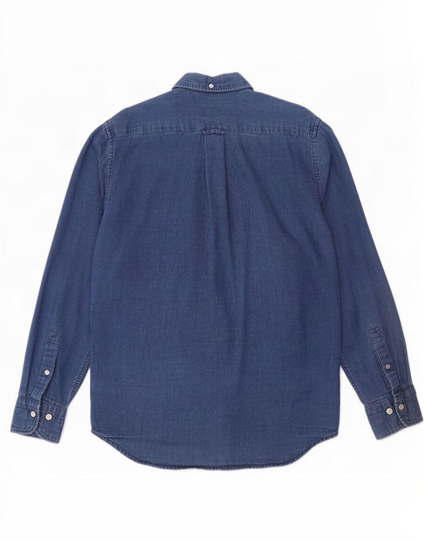 Camisa jeans masculina Gant tamanho 37/38 15 algodão azul médio