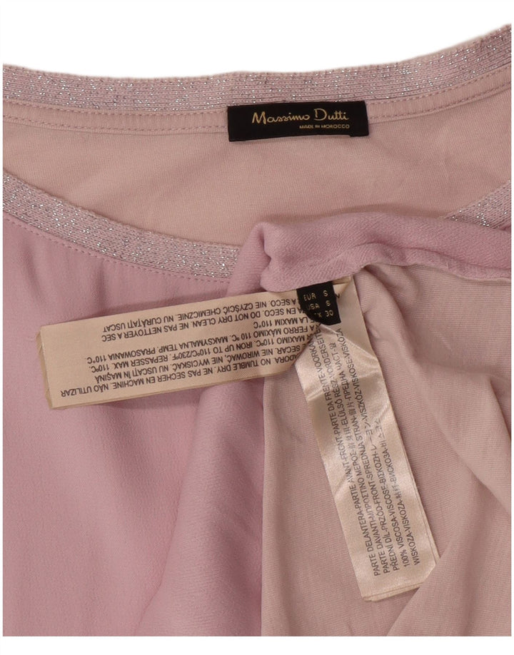 Blusa feminina oversized MASSIMO DUTTI Reino Unido 10 bloco colorido rosa pequeno
