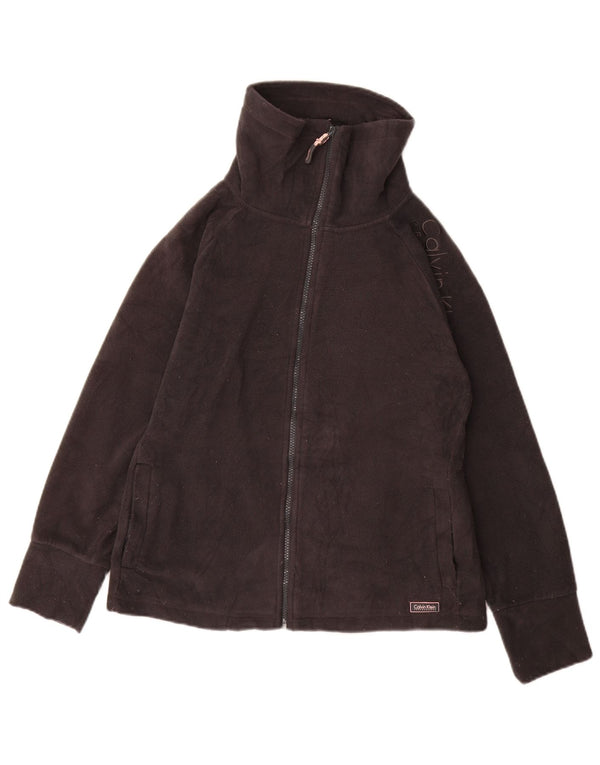 CALVIN KLEIN JEANS Jaqueta feminina de lã gráfica UK 12 cinza médio