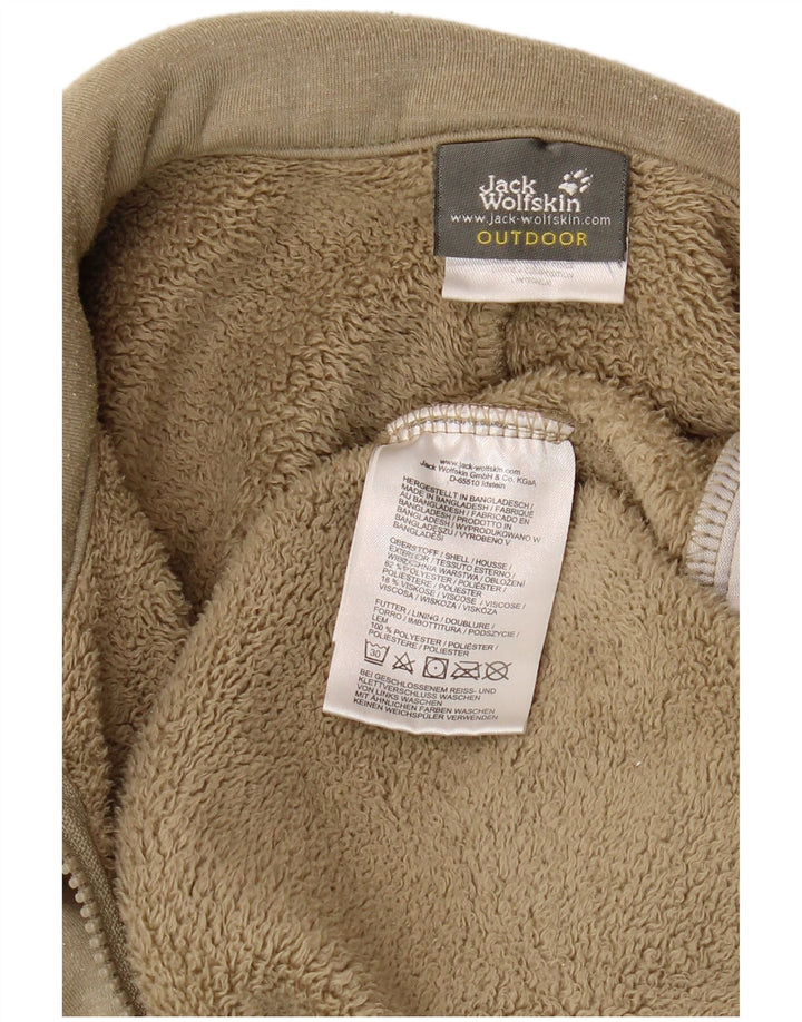 JACK WOLFSKIN Jaqueta feminina de treino Sherpa Reino Unido 14 médio cáqui