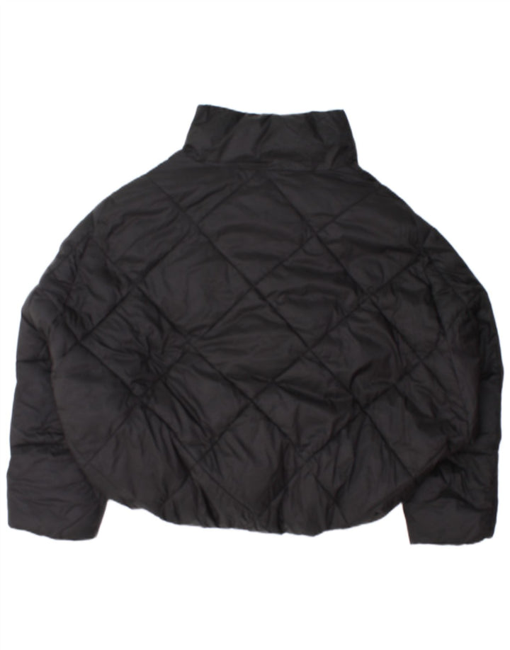 Jaqueta acolchoada superdimensionada feminina ZARA Reino Unido 16 grande poliéster preto