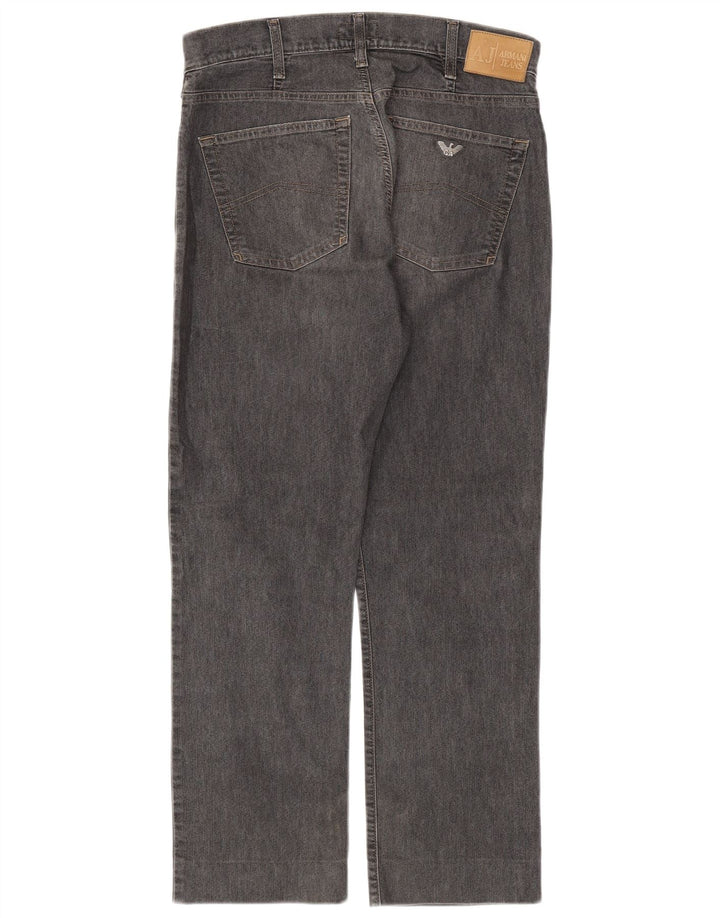 ARMANI Jeans retos femininos W33 L28 algodão cinza