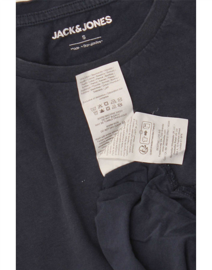 Camiseta masculina Jack & Jones top pequeno algodão azul marinho