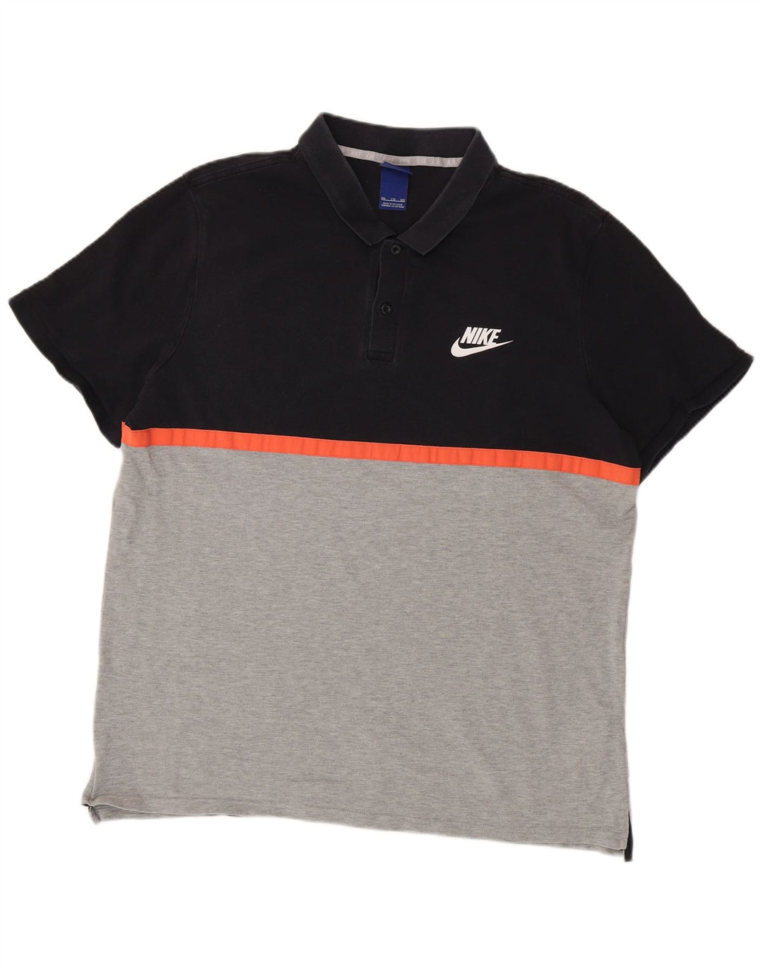 Camisa polo masculina Nike 2XL algodão colorblock preto