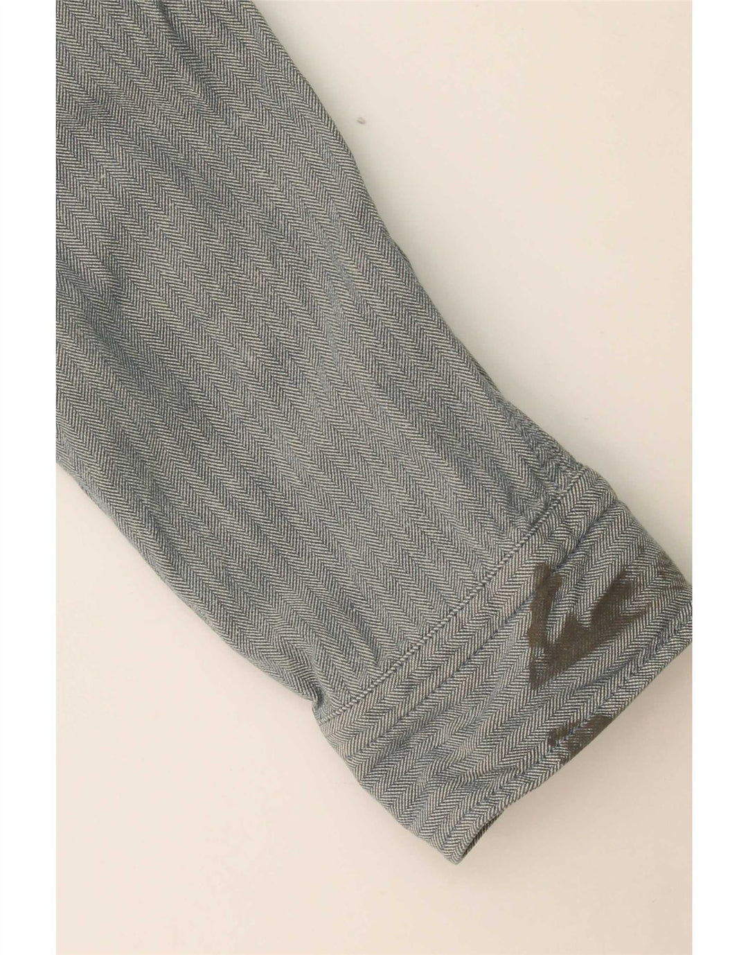 Camisa masculina John Lewis algodão espinha de peixe cinza médio