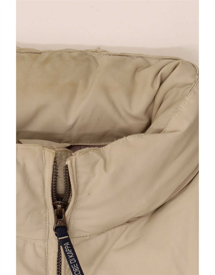 Jaqueta acolchoada com capuz masculina Kappa UK 40 grande bege
