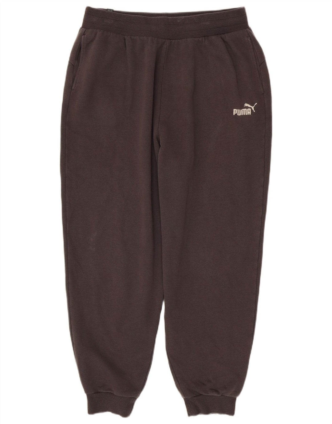 Calça de treino masculina PUMA joggers grande algodão cinza