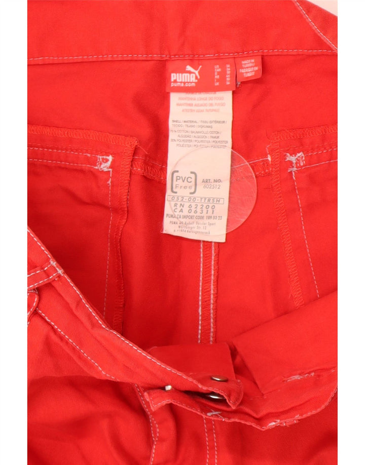 Puma Mens Cargo Shorts W34 Grande Algodão Vermelho