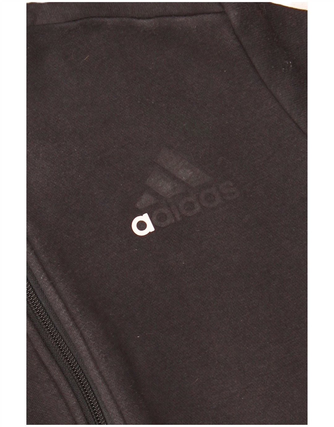 Suéter adidas masculino com capuz e zíper 11-12 anos algodão preto