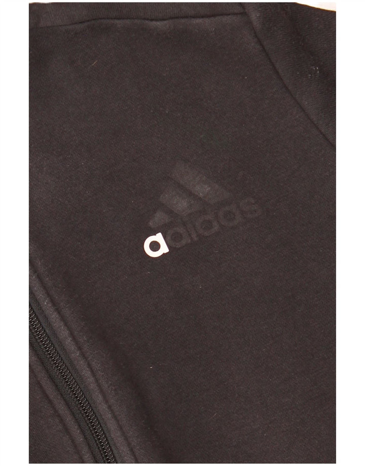 Suéter adidas masculino com capuz e zíper 11-12 anos algodão preto