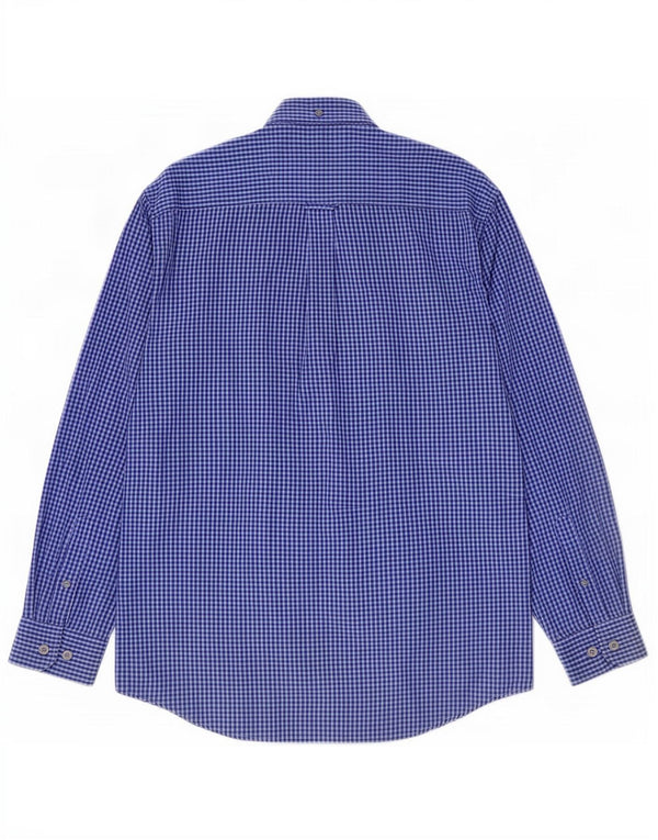 Camisa masculina Ben Sherman guingão azul médio
