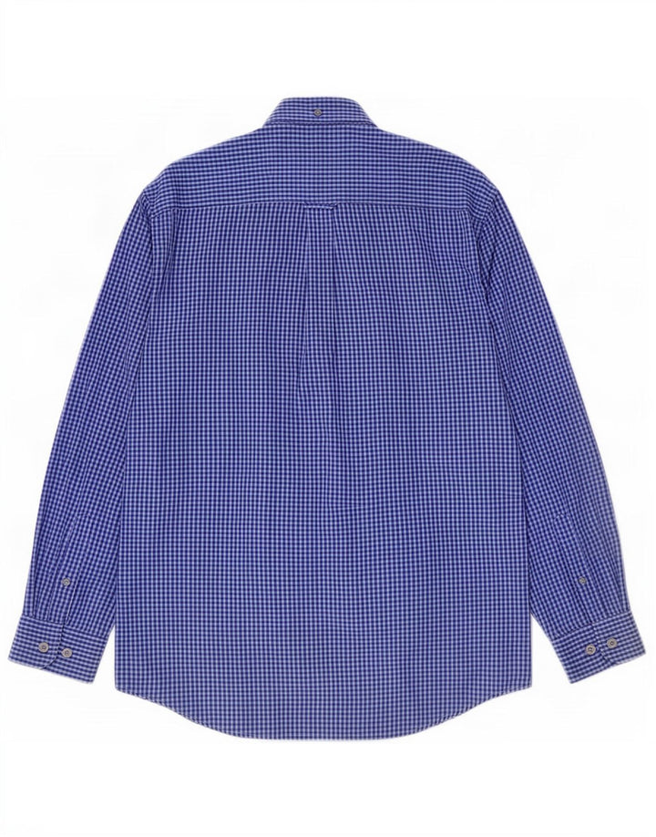 Camisa masculina Ben Sherman guingão azul médio