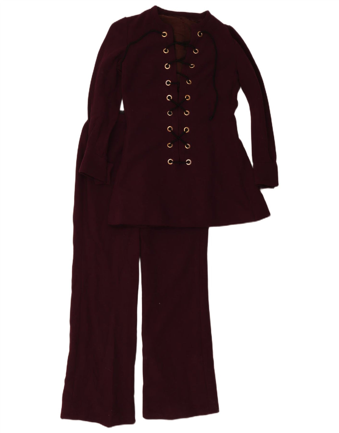 Terno feminino vintage de 2 peças IT 44 médio W24 L29 roxo