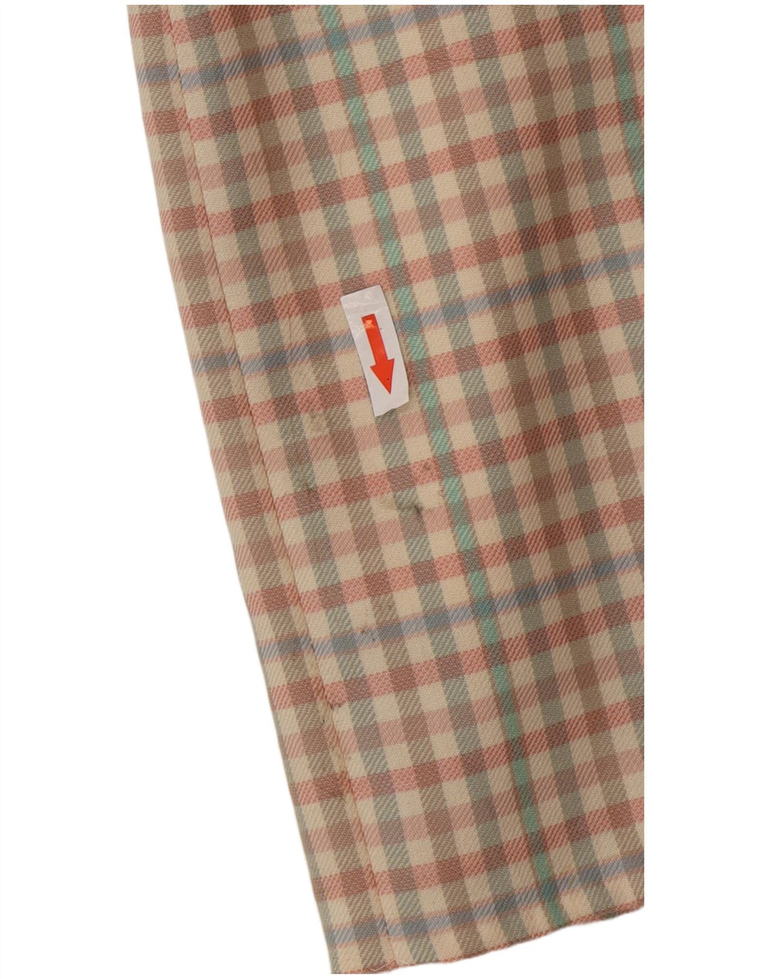 Mini saia feminina vintage IT 42 médio W26 lã de algodão multicolorida