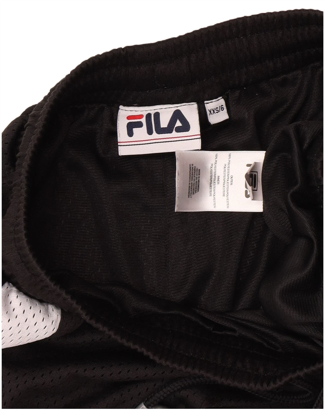 Shorts esportivos feminino Fila UK 2 2XS preto poliéster