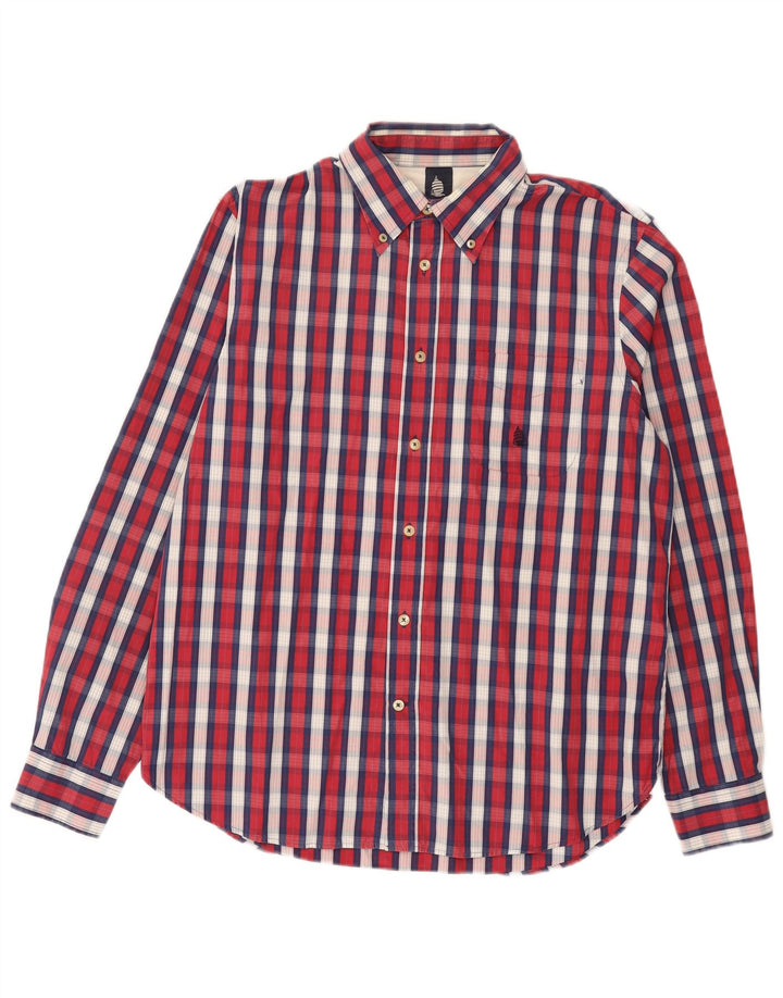 Camisa masculina Marina Yachting tamanho 42 grande xadrez vermelho