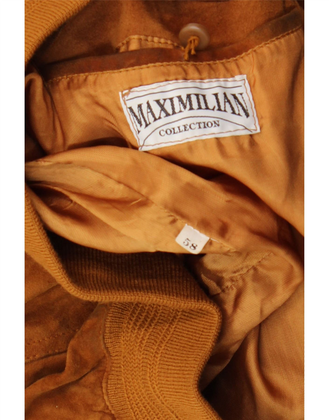 Maxi Milian Jaqueta bomber masculina de camurça IT 58 4XL marrom