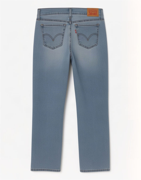 Jeans recortados femininos Levi's W25 L23 algodão azul