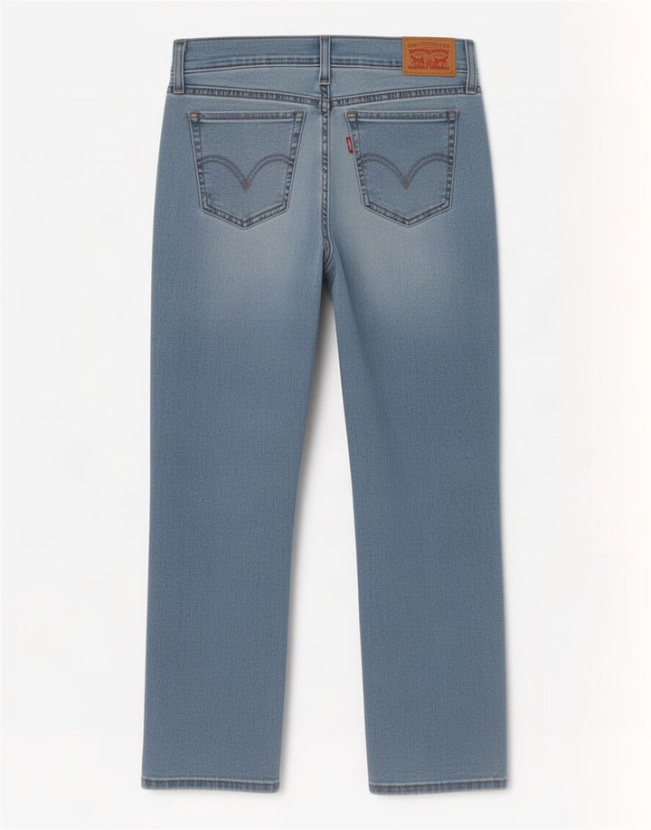 Jeans recortados femininos Levi's W25 L23 algodão azul