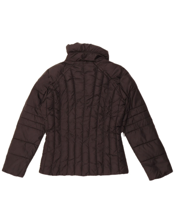 Jaqueta acolchoada feminina Zara UK 14 poliéster preto médio