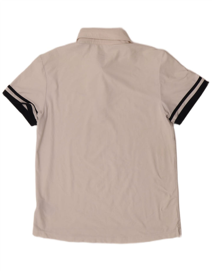 Camisa polo masculina Nike Dri Fit UK 38/40 médio branco colorblock poliéster