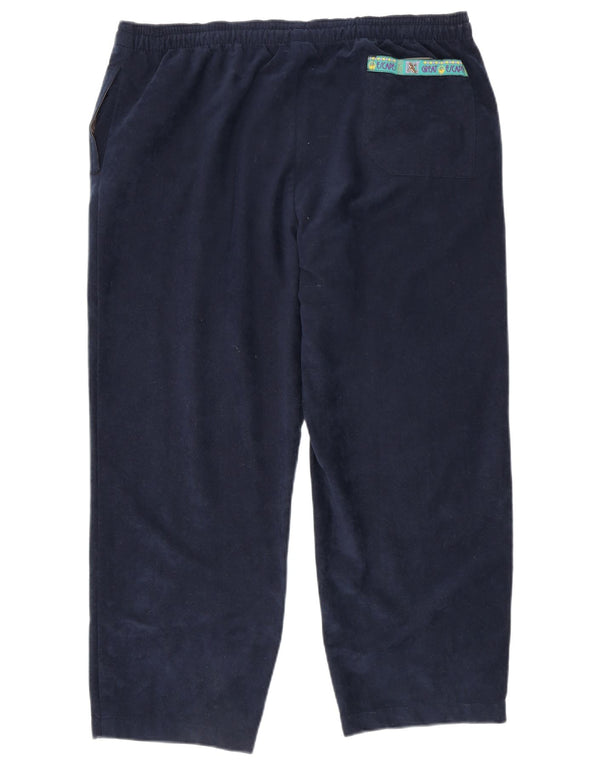 Calças de treino de veludo masculinas Great Escapes XL poliéster azul marinho