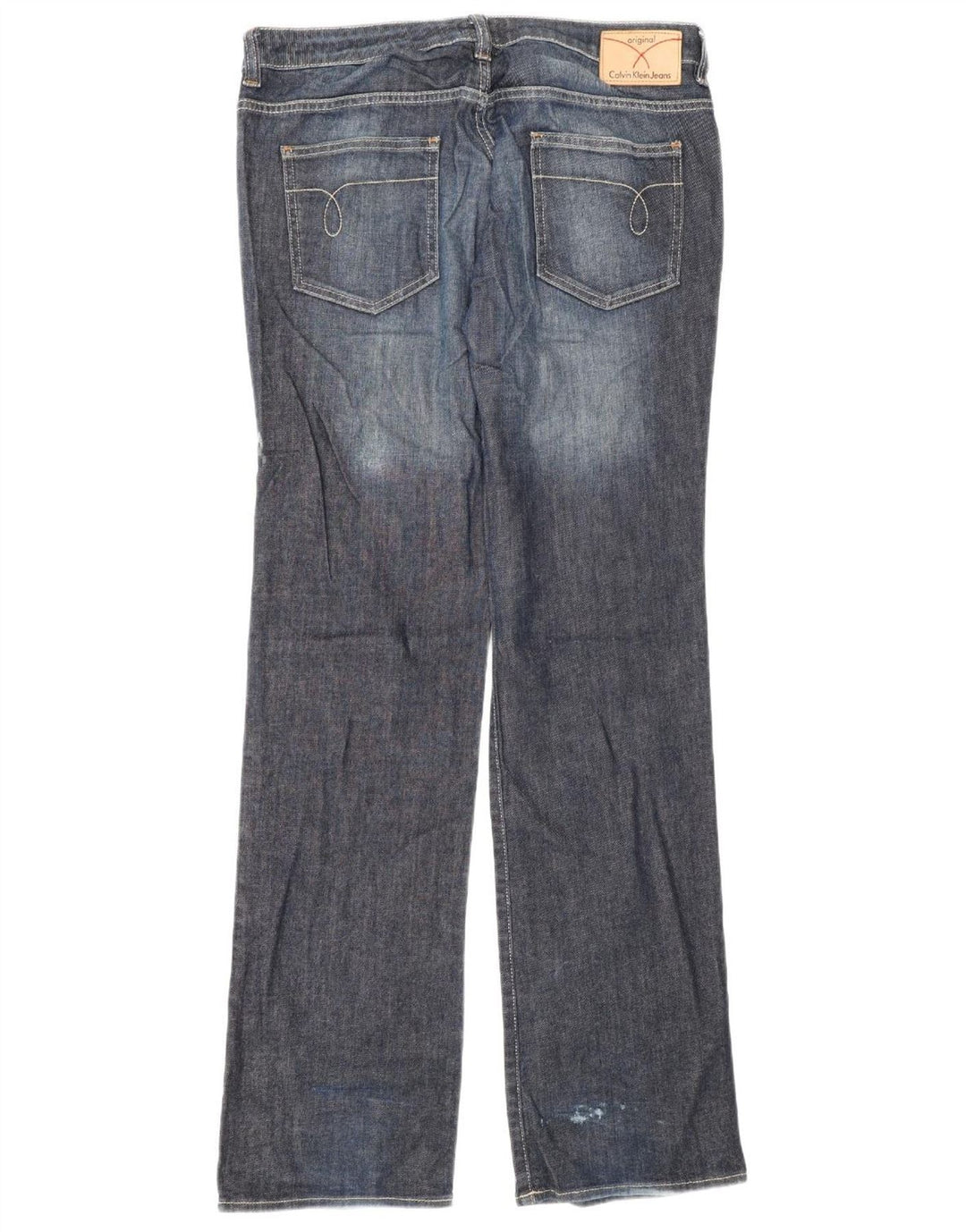 Calça jeans feminina Calvin Klein Bootcut W32 L34 azul marinho algodão