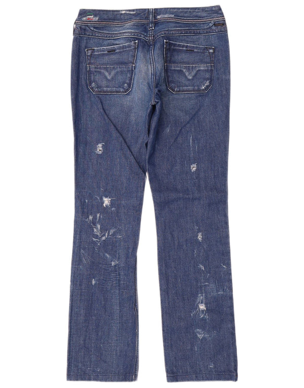 Jeans feminino Diesel Lowky Distressed Slim W29 L30 Azul Algodão