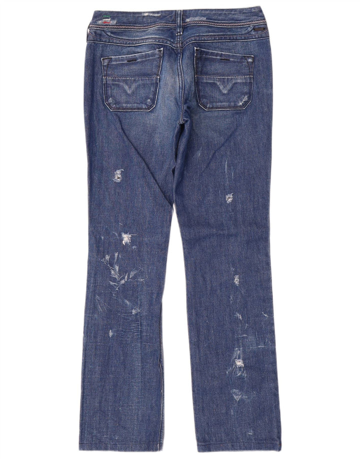 Jeans feminino Diesel Lowky Distressed Slim W29 L30 Azul Algodão